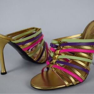 Valentino leather rock stud heels